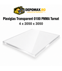 Plexiglas transparent 0100 PMMA turnat 4 x 2050 x 3050 mm